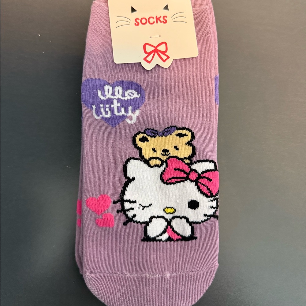 Hello Kitty Socks - Pink, Purple, White - Picture 5 of 5